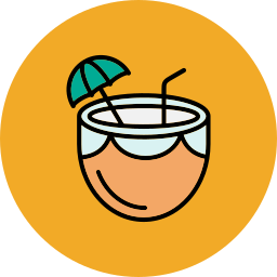 Coconut drink icon