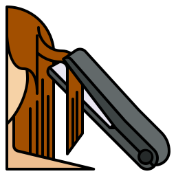 Hair iron icon