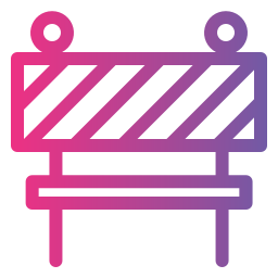 Road barrier icon