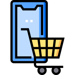 Mobile shopping icon