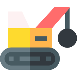 Demolition crane icon