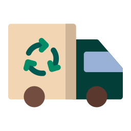 Recycling truck icon