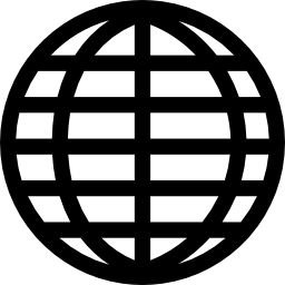 big globe grid icon