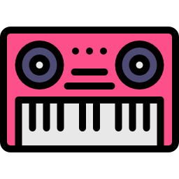 Electric keyboard icon