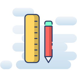matita e righello icona