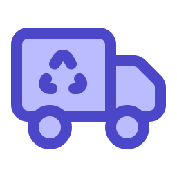 Recycling truck icon