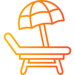 Beach chair icon