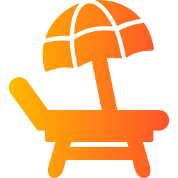 Beach chair icon