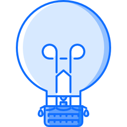 Hot air balloon icon