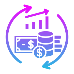 przepływ gotówki ikona
