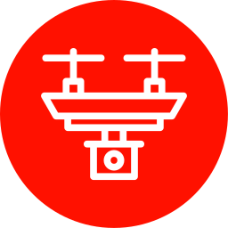 Camera drone icon