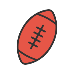 Rugby ball icon