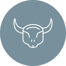 Bull skull icon