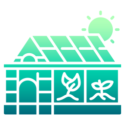 Green house icon