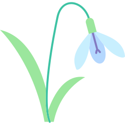 Snowdrop flower icon