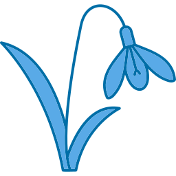 Snowdrop flower icon