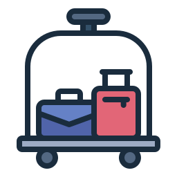 Luggage cart icon