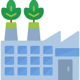 Eco factory icon