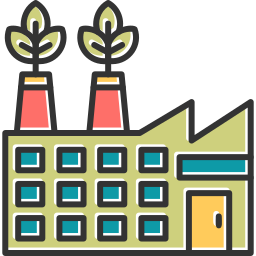 Eco factory icon