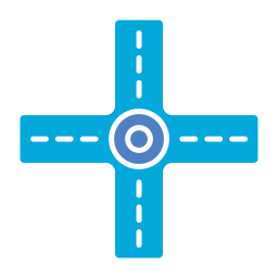 Road intersection icon