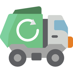 Recycling truck icon