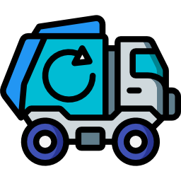 Recycling truck icon