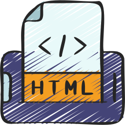 fichier html Icône