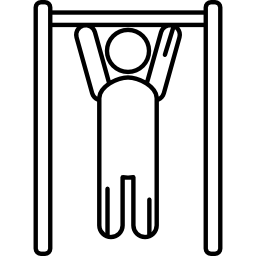 man lifting bar icon