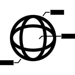 globe analytics icon