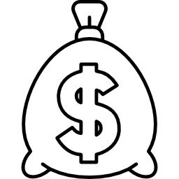 big money bag icon