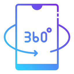 câmera 360 móvel Ícone