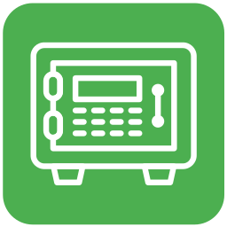 cassetta di sicurezza icona