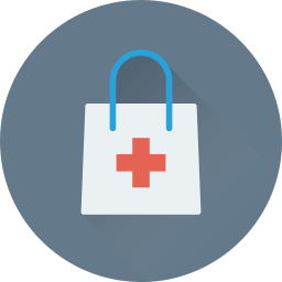 First aid bag icon