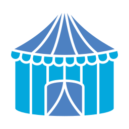 Circus tent icon