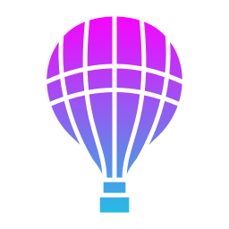 Hot air balloon icon