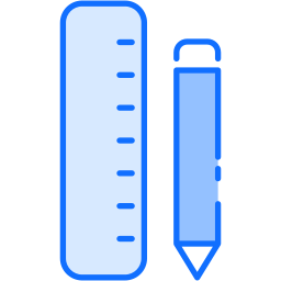 bleistift und lineal icon