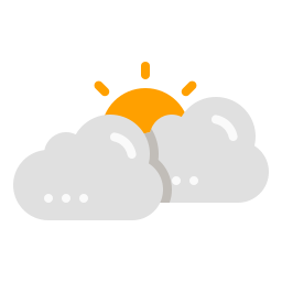 Clouds and sun icon