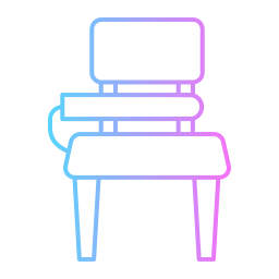 Chair and table icon