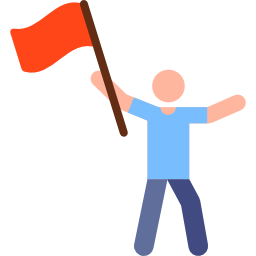 Waving flag icon