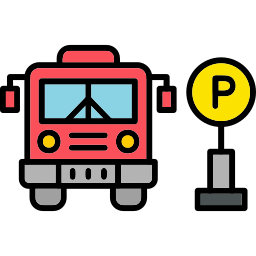 estacionamento de ônibus Ícone