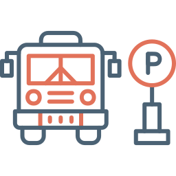 parking dla autobusów ikona