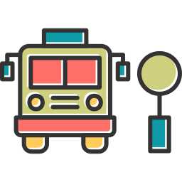 fermata dell'autobus icona