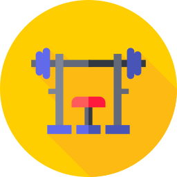 Fitness bench icon