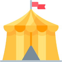 tenda da circo icona