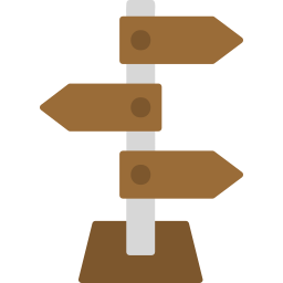 Directional sign icon