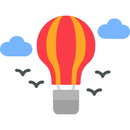 Hot air balloon icon