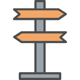 Direction sign icon