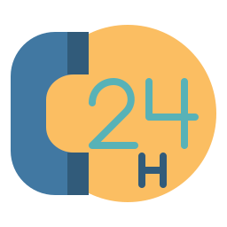 24 hours support icon