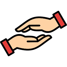 Helping hand icon