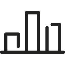 diagramm mit drei balken icon